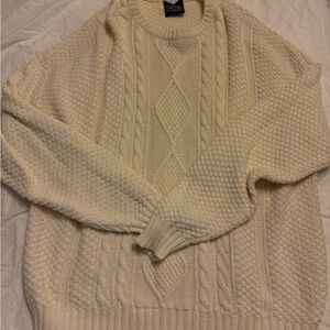 Harbor Bay Men's Cable Knit Sweater - Cream